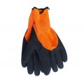 Перчатки трикотажные оранжевые латексное покрытие  (WE2135)