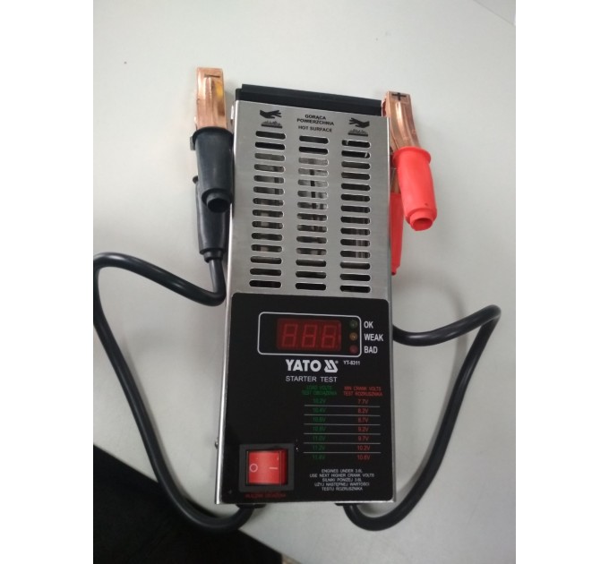 Тестер АКК батарей (Нагрузочная вилка) цифровой Yato YT-8311
