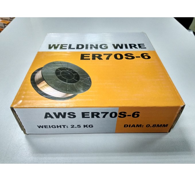 Сварочная проволока для черного металла ER70S-6 0.8мм 1.8кг (аналог СВ08Г2С)