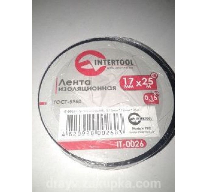 Изолента ПВХ Intertool (25mх17mmх0,15mm)